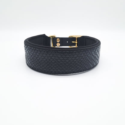 Halsband mit BioThane® Adapter 'Kunstleder' [25/40/50mm]